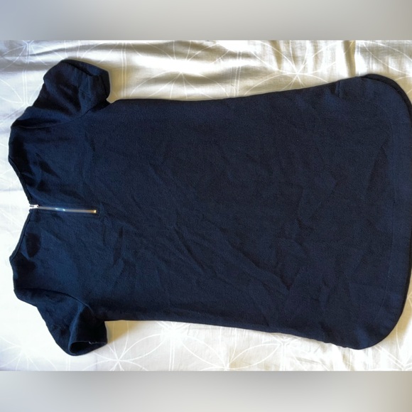 Black Fancy Work Wear Dress With Back Zipper - Picture 4 of 4